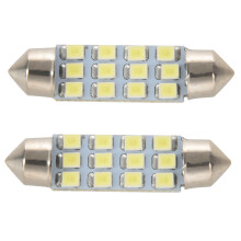 2X 12 SMD 3528 LED White Car Interior C5W Dome Festoon Bulb Light Lamp 12V 42mm
