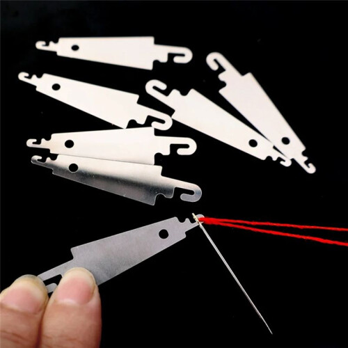 DIY Large Eye Needle Threader, Threading Tool for Embroidery and Stitch, Metal Knitting Tool 1