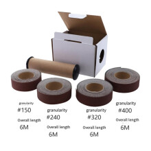 2X Sandpaper Roll 6 Meter 25mm Width Sanding Paper Emery Cloth Roll Grit 150 240 320 400 Grit Polishing Bel
