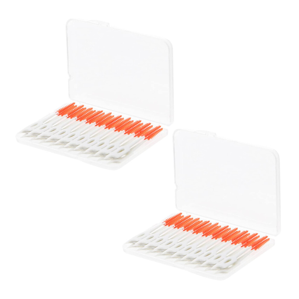 80Pcs Interdental Brushes for Narrow Gap Cleaning and Gum Massage Dental Floss Picks for Travel