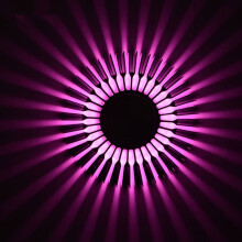 1Pcs Purple Aluminum LED Sunflower Wall Lamp Lighting For Home Wall