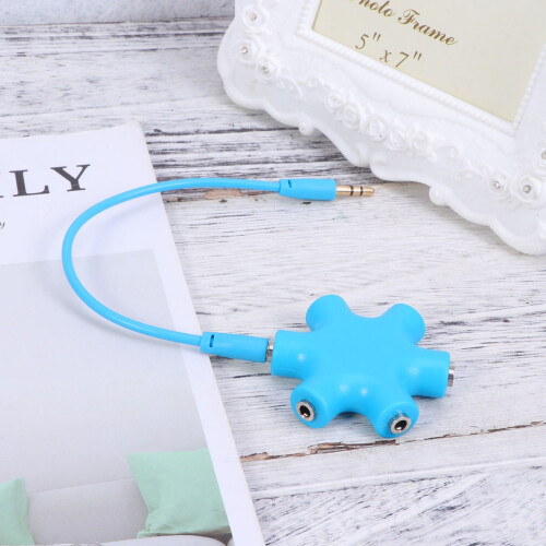 Hexangular Headphone Jack Splitter 1Pcs In Random Color For Multiple Outputs