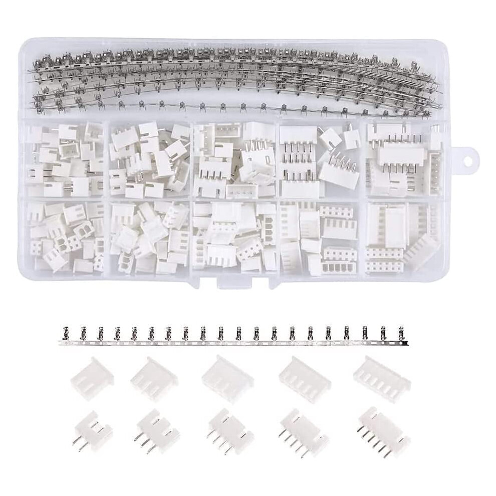 460Pcs Jst Connector Kit With 2.54Mm Female Terminals Connector Jst-Xh 2P/3P/4P/5P/6P Female Housing Connector And Male Pin Connectors 9365509056578