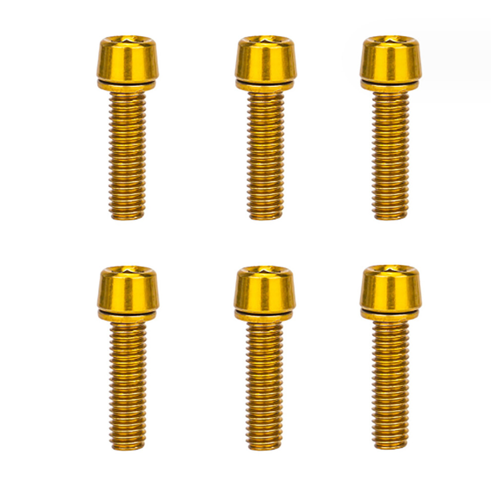 6 Pcs Bicycles Stem Screw Bike Stem Bolts Tapered Head Bolts Screws With Washers Bike Steering Handlebar Parts 9365509057339