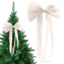 Velvet Christmas Bows 13x30cm for Tree Topper, Wall, Window, Mantle – Compatible with Xmas & Valentine’s Decor