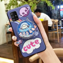 Phone Case for Samsung Galaxy A71 5G: Waterproof, Dirt-Resistant, Rotatable Stand, Quicksand Lens Protection, Cute Silicone TPU