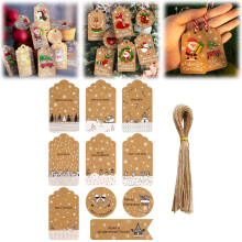 Event & Party Supplies,50PCS Paper Christmas Tags,Xmas Brown Tags With Jute For DIY Xmas Holiday Present Wrap Stamp And Label Package Name Card