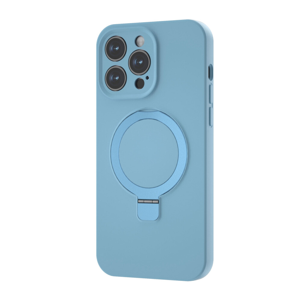 Iphone 11 Pro Max Case Â Invisible Magnetic Stand, Magsafe Compatible, Slim Liquid Silicone Gel Cover, Blue 9365509060278