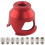 Vertical Punching Locator W/ 2-10 Mm Drill Bushing for Carpentry (Red Grooved) 1