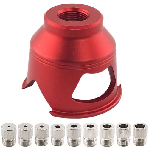 Vertical Punching Locator W/ 2-10 Mm Drill Bushing for Carpentry (Red Grooved)