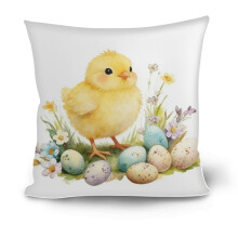 Taie d'oreiller en coton à colorier, lavable, 45 x 45 cm, à faire soi-même pour Pâques
