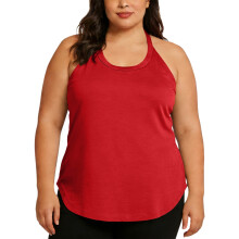 Top a canotta rosso da donna, taglia XL.