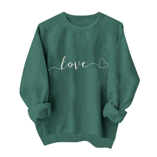 Dam Love Sweatshirt Grön Oversized XL