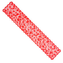 Romantic Red Heart Lace Table Runner - 30180cm Valentine's Day Decor for Wedding, Anniversary & Home Table Settings