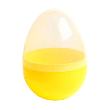 Grote plastic paaseieren (29 cm) geel, vulbaar