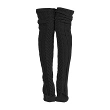Leg Warmers, Winter Socks for Women, Long Leg Warmers, Thick Thigh High Socks, Warm Socks for Women, Black One Size