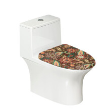 Paisley Flower Toilet Lid Cover, Universal Fit, Elastic Edges, Washable & Reusable – Compatible with Most Lids