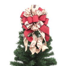 Decorative Christmas Tree Topper Bow – 34x12 Inch Farmhouse Wreath & Holiday Party Decoration