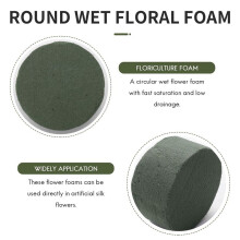 Floral Foam, 30 PCS Round Dry Floral Foam Blocks, Green Blocks for Artificial Flowers, Great for Flower
