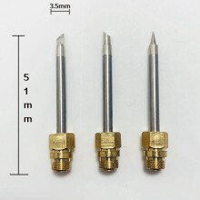 2X 510 Interface Soldering Iron Tip Portable USB Soldering Iron Tip Welding Rework Accessories, Knife Tip