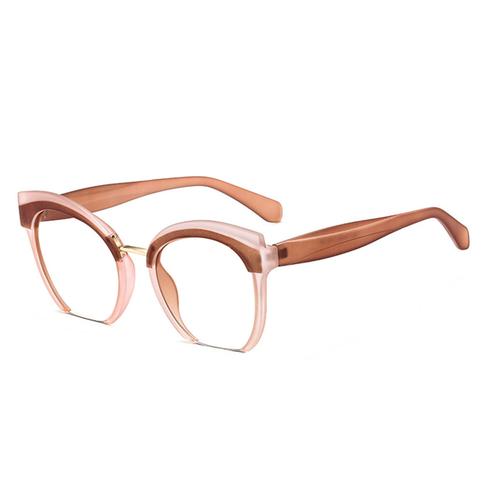Blue/Light/Brown Blocking Reading Glasses For Women, 2.25X Magnifier Cat Eye Frame In Neutral