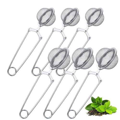 60Pcs Tea Infuser Loose Leaf Tea Snap  Tea Strainer Spoon Stainless Steel Tea Filter Steeper with Handle 2