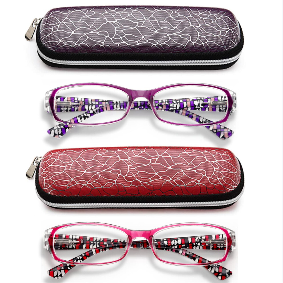 Blue Light Blocking Reading Glasses for Women +1.5, Lightweight Dual Pack for Computer Use