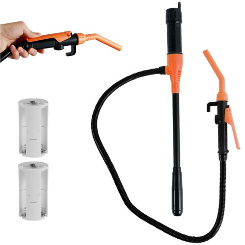 4x Liquid Transfer Pump Transfer Pump with Flow Control Nozzle 2.4 Gallons Portable Efficient Fuel Transfer Pump Orange 2