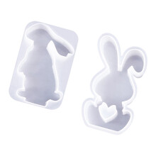 Easter DIY Silicone Rabbit Candle Molds Cartoon Rabbit Shape-A