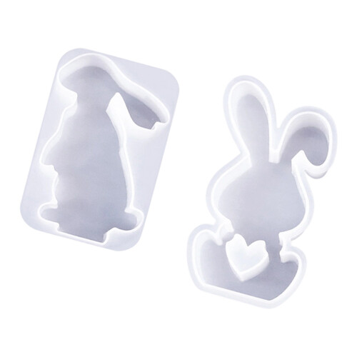 Easter DIY Silicone Rabbit Candle Molds Cartoon Rabbit Shape-A