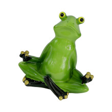 Small Decorative Frogs Model Resin Meditating Animal Figurine-2