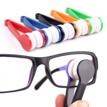 5Pcs Mini Eyeglass Cleaner Brush Set with Clip, Quick Microfiber Cleaning, Reusable MultiColor