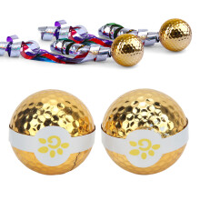 2 Stück Goldbeschichtete Golf-Gürtelbälle für Eröffnungszeremonien, 42,67 mm