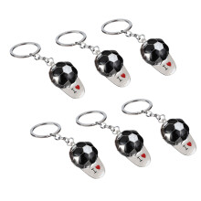 6PCS/Pack Elegant Soccer Keychains Zinc Alloy Construction-D