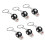 6PCS/Pack Elegant Soccer Keychains Zinc Alloy Construction-D 1