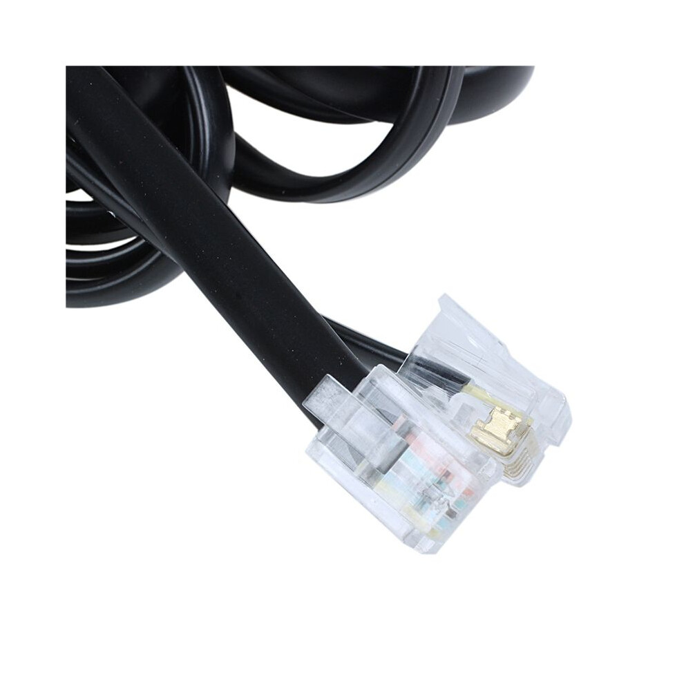 5X 6P6c Rj11 Telephone Extension Fax Modem Cable 5M Length Black 4712791048555