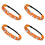 4PCS Elastic Sports Headbands Adjustable Polyester-Orange 1
