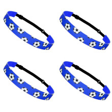 4PCS Anti Slip Athletic Headbands Stretchable Polyester-Blue