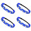 4PCS Anti Slip Athletic Headbands Stretchable Polyester-Blue 1