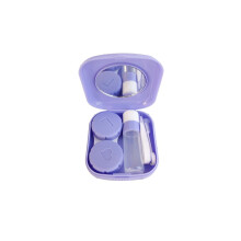 Purple Contact Lens Case Travel Kit, Compact and Durable Mini Design for Easy Organized Storage