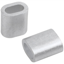 2mm Aluminum Double Hole Wire Rope Clamp Clip Sleeve 400 Pcs