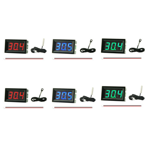 4V-30V Small LED Display Digital Temperature Controller Temperature Tester Control & Metal Probe 2