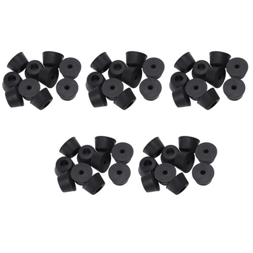 50 Pcs 21 X 12 mm Conical Recessed Foot Feet Rubber Buffer Material: Rubber