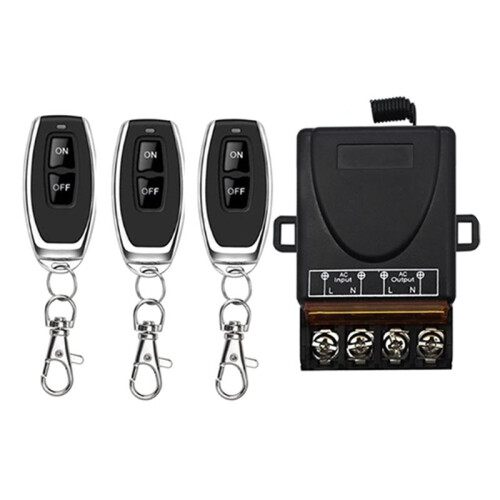 4X AC 220V 30A 1CH 433MHz Wireless Remote Control  RF Relay Receiver + /Off Transmitter 1