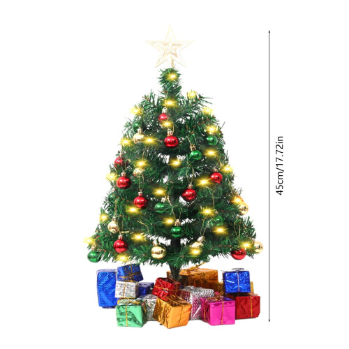 17-inch Pre-Lit Mini Christmas Tree with Warm White LED 2