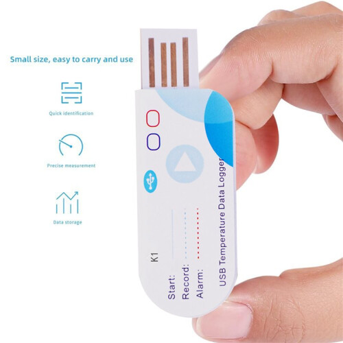 10X USB Temperatur Data Logger 14400 Points USB Report 60 Days IP65 Disposable Recorder