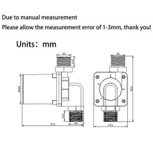 3X DC6V-12V  Brushless Water Pump 900L/H Silent 4 Points Threaded Solar Water Heater Shower Floor Heating Booster Pump