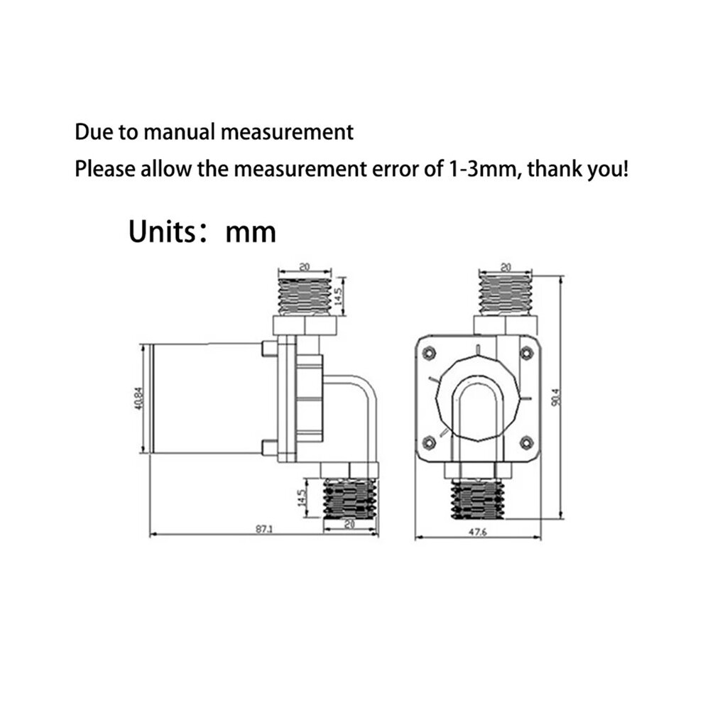 3X Dc6v-12V Brushless Water Pump 900L/H Silent 4 Points Threaded Solar Water Heater Shower Floor Heating Booster Pump 6031060701709
