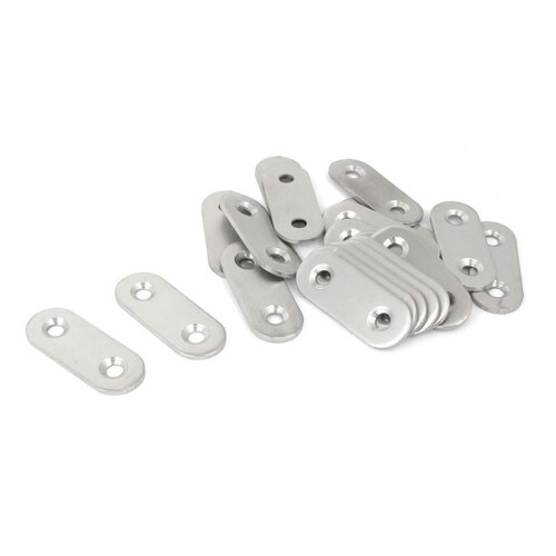 Stainless Steel Flat Bracket Straight Mending Fixing Plates 40mm 200pcs 2