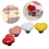 Heart-Shaped Toilet Button Set - Red, 4 Pieces 2